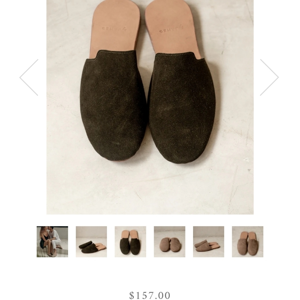 ByJAMES Green Suede Mule